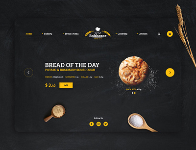 Bakery Web Design creative design desktop minimal typography ui ux web websites