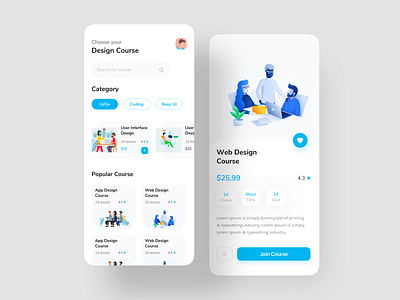 Course App Exploration app design app concept app design color color palette course course app dashboard design designer discover ecommerce gradient ios ios app iphonex isometric learning app student app typography