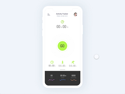 Activity Tracker XD Animate adobe adobexd app dribbble interaction design interface minimal tracker ui ux xddailychallenge
