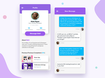 User Profile Concept app dailyui design illustration message messenger app mobile portfolio product design profile typography ui uiinspiration user user interface user interface design ux uxdesign web website