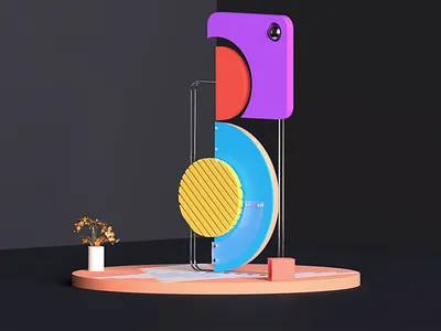 "B" Illustration Black 3d artwork c4d cinema4d design design art illustration typography vector web