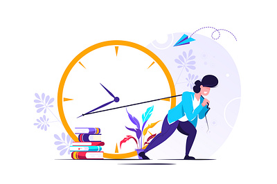 Working time management alarm business character clock countdown counter deadline design device early network reminder school team technology time timer wake watch work