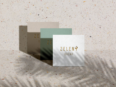 Logo design - Zelený bazar botanic botanical branding business card business card design green identity logo design mockup plant typography visit card