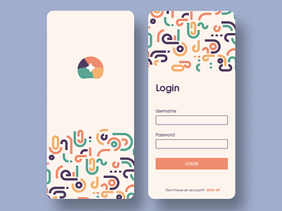Splash Screen & Login app app design app ui illustration interaction interface ios landing login login form login screen pattern pattern art splash screen splashscreen ui ui design