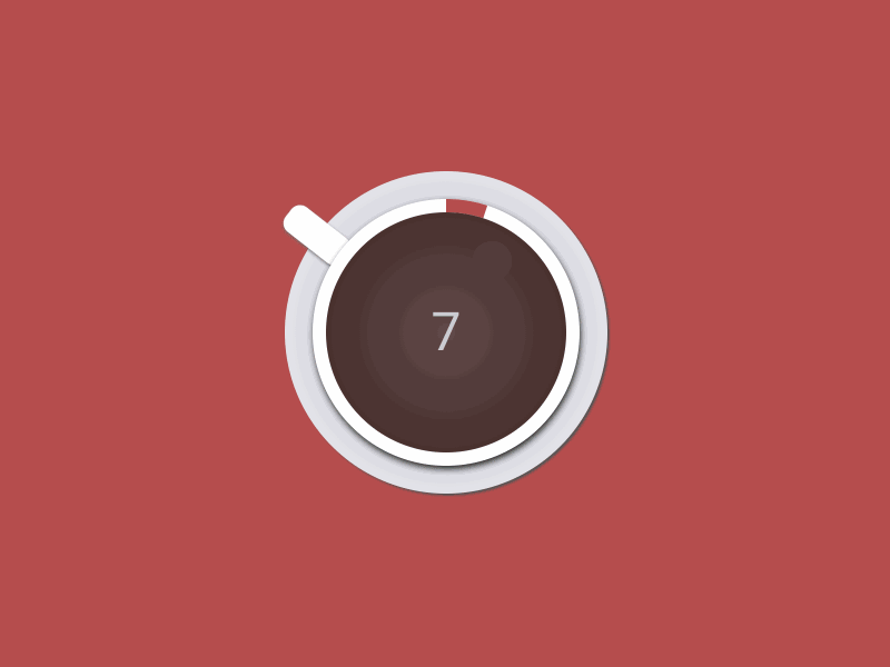 Coffee break coffee css animation css3 pomodoro timer