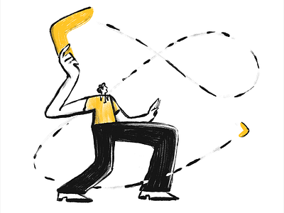 Soft launch branding character digita handmade illustration texture ui web