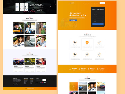 Car Rental Landing Page design agency business car car rental leading page design ui