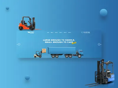 Hangcha Forklifts - Web Presentation design graphic design identity illustration illustrator typography ui web