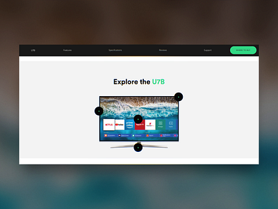 Hisense TV Hotspot animation clean clean ui clickable hotspot hover interaction interaction design interactive interactive design minimal mouse over mouseover movement tech television tv ui ux web design