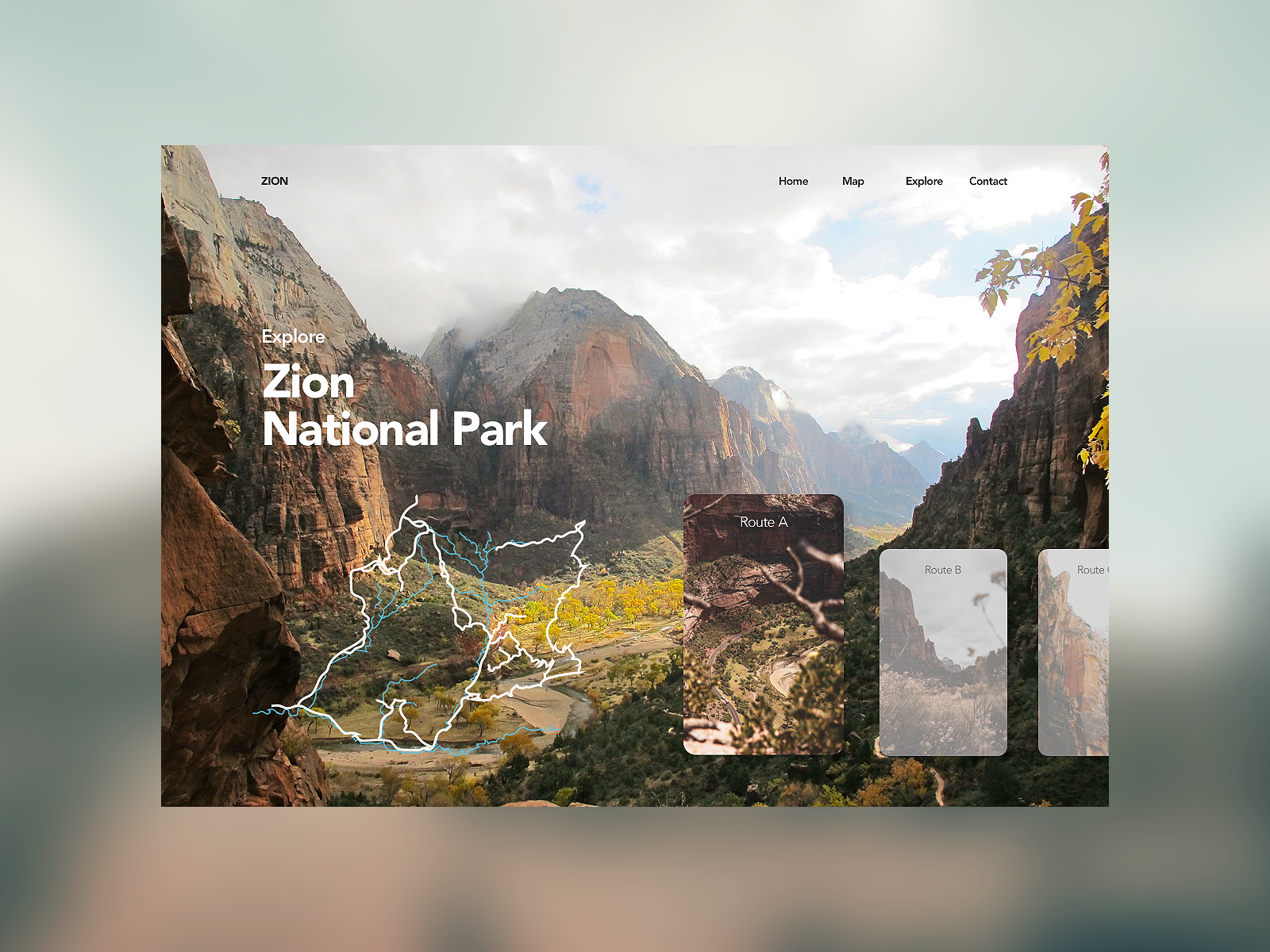Zion National Park DailyUI 029 By Arthur K On Dribbble Original 