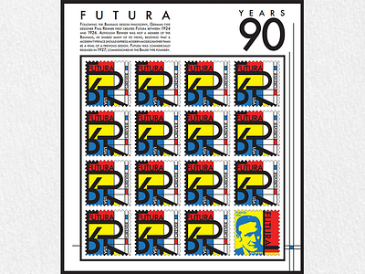 Futura 90th Anniversary Collector’s Stamp Sheet