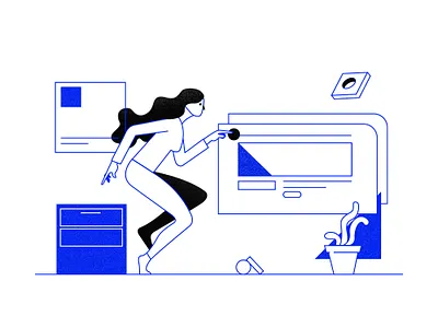 User Interaction character illustration interaction line linework user