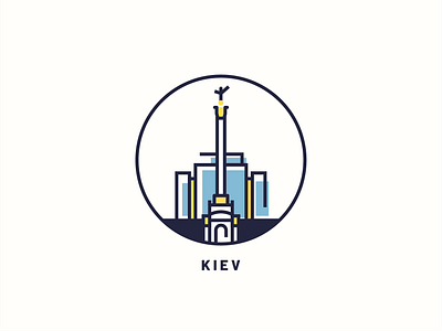 Kiev art city design icon illustration kiev logo poster vector web