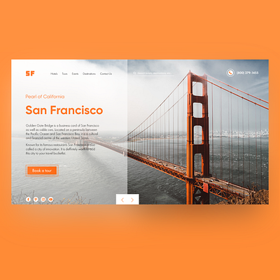 Travel to San Francisco concept concept san francisco tours travel ui uidesign usa web designer