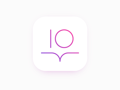 My10 Logo 10 number ios app icon button brand branding identity clean modern gradient design illustration mark logomark monogram story stories new ui ux shadow