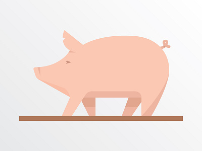 Lil Piggy barn farm hog illustration pig