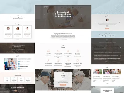 🏠Senior Home Care Template 🏠 agency website free template template design web design weblium website website builder website concept website design website template website templates