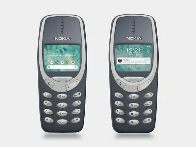 Nokia Andriod Pie Concept on 3310 app concept design dribble dribblers graphics infomation minmaldesign nokia thinking