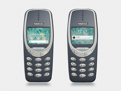 Nokia Andriod Pie Concept on 3310 app concept design dribble dribblers graphics infomation minmaldesign nokia thinking