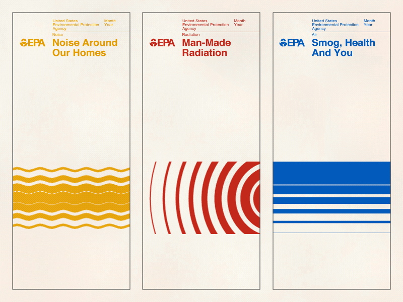 1977 EPA Graphic Standards Manual Animated after effects epa gif noise radiation smog vintage