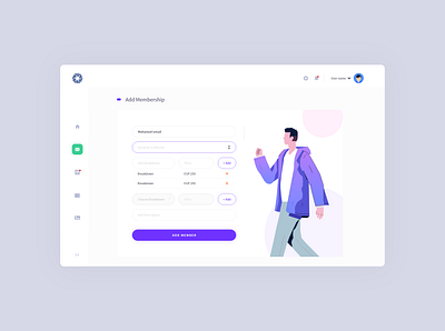 Add Membership page - Dashboard UI dailyui dashboad dashboard dashboard design dashboard ui design flat illustration membership page design page layout ui ux ui design uidesign