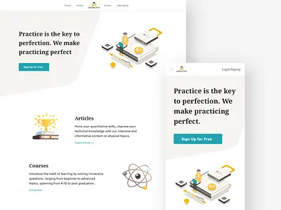 Prashnakosh - Landing Page branding clean color design homepage landing page minimal mobile responsive design ui ux website