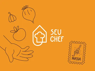 Seu Chef - Restaurant delivery brand brand design branding flat food icon illustration logo logo design logotype mark minimal restaurant restaurant branding simple symbol ui ux vector visual identity