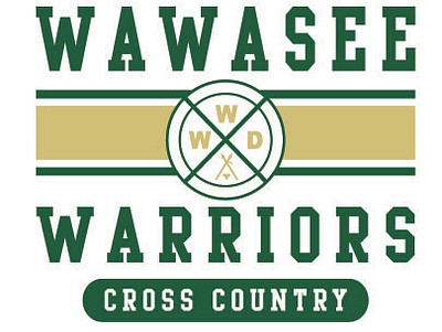 wawasee cross country design logo vector