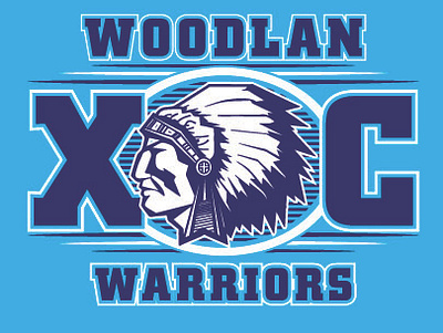 woodlan cross country design logo vector