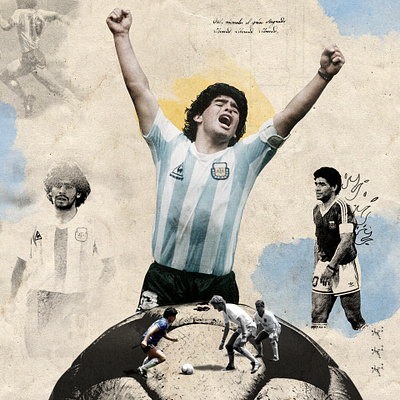 The ball always at number 10 animation argentina identity illustration lettering maradona messi reel type typography video