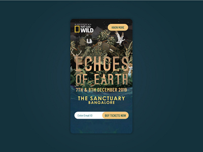 Echoes Of Earth Music Festival Mobile Design animals art color design illustration leaves mobile ui mobile web mobile website design nature typography ui ux vector