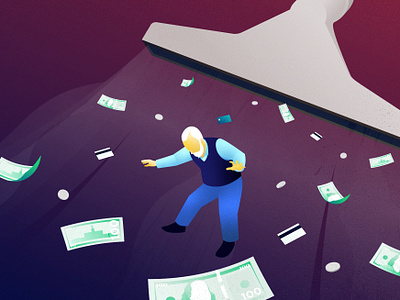 Stolen Savings editorial elderly illustration illustrator money photoshop podcast art savings