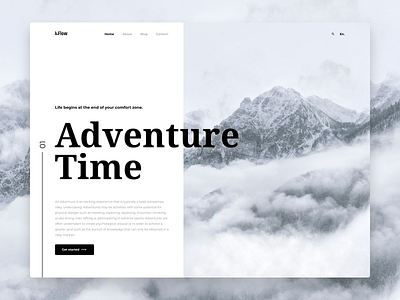 Adventure Time adventure black black white blackandwhite cloud clouds hiking image mountain time travel typogaphy ui ux uxui vector web webdesign website