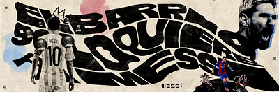 The ball always at number 10 animation artdirection football illustration lettering messi reel type typography