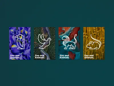 Zoo & Animals | 25 Thin Line Icons Set deer dove duck elephant fish giraffe hippo hummingbird illustration kiwi bird lion meerkat rabbit scorpio set toucan turtle wild wildlife zoo
