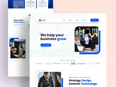 Digital marketing agency landing page 2019 trend agency app design clean ui creative dailyui design agency digital marketing agency homepage ios landing page landing page minimal mockups product design trendy design ui ux visual design web design