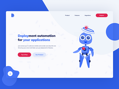 Deployment World Landing branding clean design flat identity illustration minimal ux vector