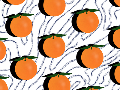 Orange Colored Dream design fruit graphic design illustration oranges pattern textiles