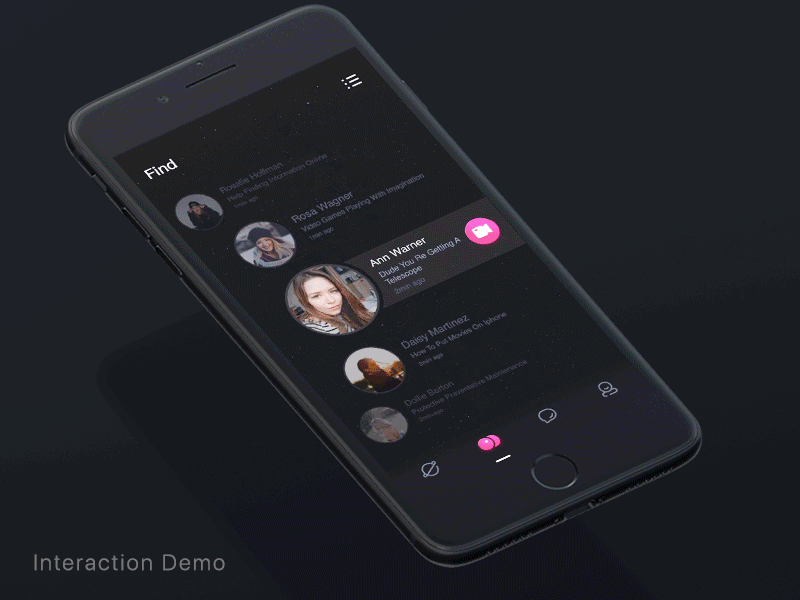 Scrolling Interaction Demo app demo scroll turn ui