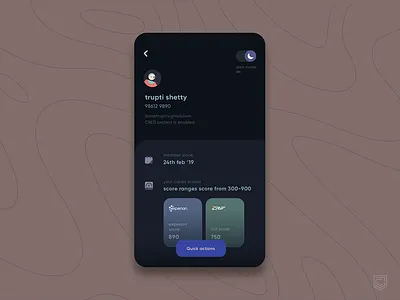 CRED 2.0 | User Profile Redesign animation app bottomsheet card cred darkmode icons illustration info interaction lightmode profile switch transition ui user user experience ux