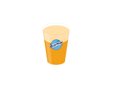 Drink Blue Moon design figma flat icon illustration minimal ui