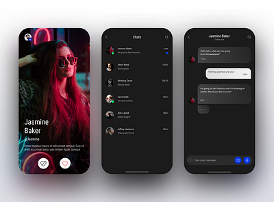 Dating App Concept app chat clean concept dating mobile ui ux