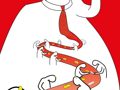 Greedy times corporate design exploitation flat graphic design greedy illustration vector