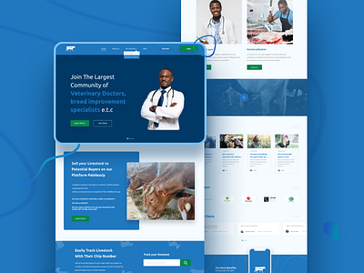 Web - Landing Page about us blog farm animals hero landing page livestocks mobile responsive page layout redesign research track ui uiux website design