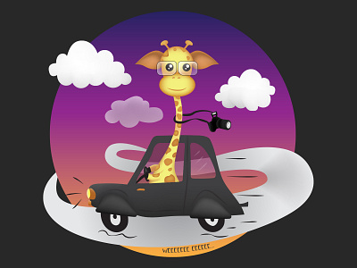 Giraffe adventure :) adobe illustrator giraffe illustration illustrator mesh tool meshtool vector