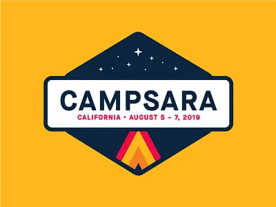 Campsara badge branding camp clean color creative design illustration logo
