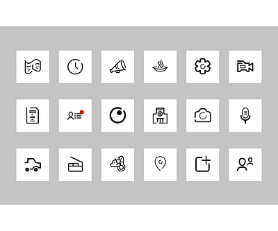 Icon Set for a Film Production App design icon icon set sketch