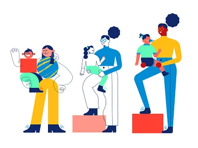 Character study character character design child care children flat geometric geometry illustration minimal