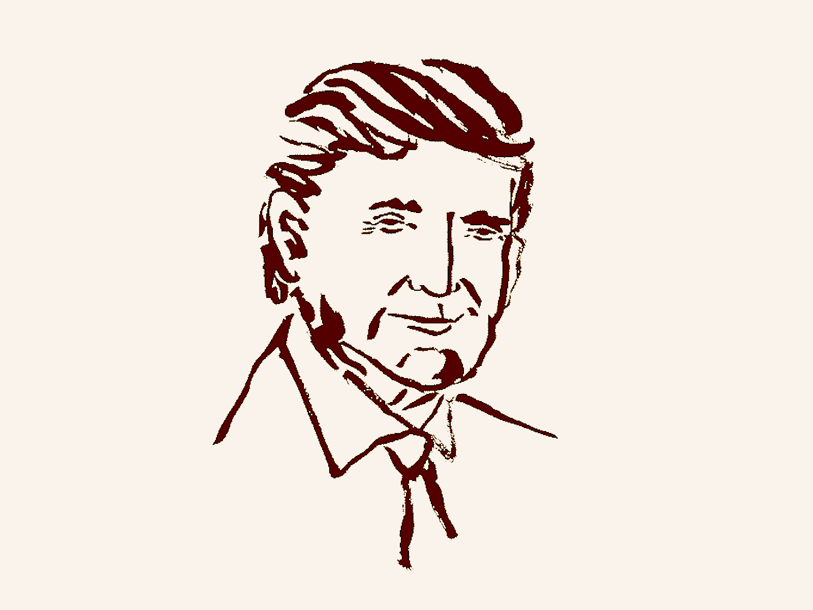 Trump america angry animation gif man painting politics portrait shout trump yell