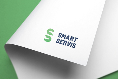 SMART SERVICE LOGO brand branding czech green green and blue green and blue logo logo design logotype service logo services smart